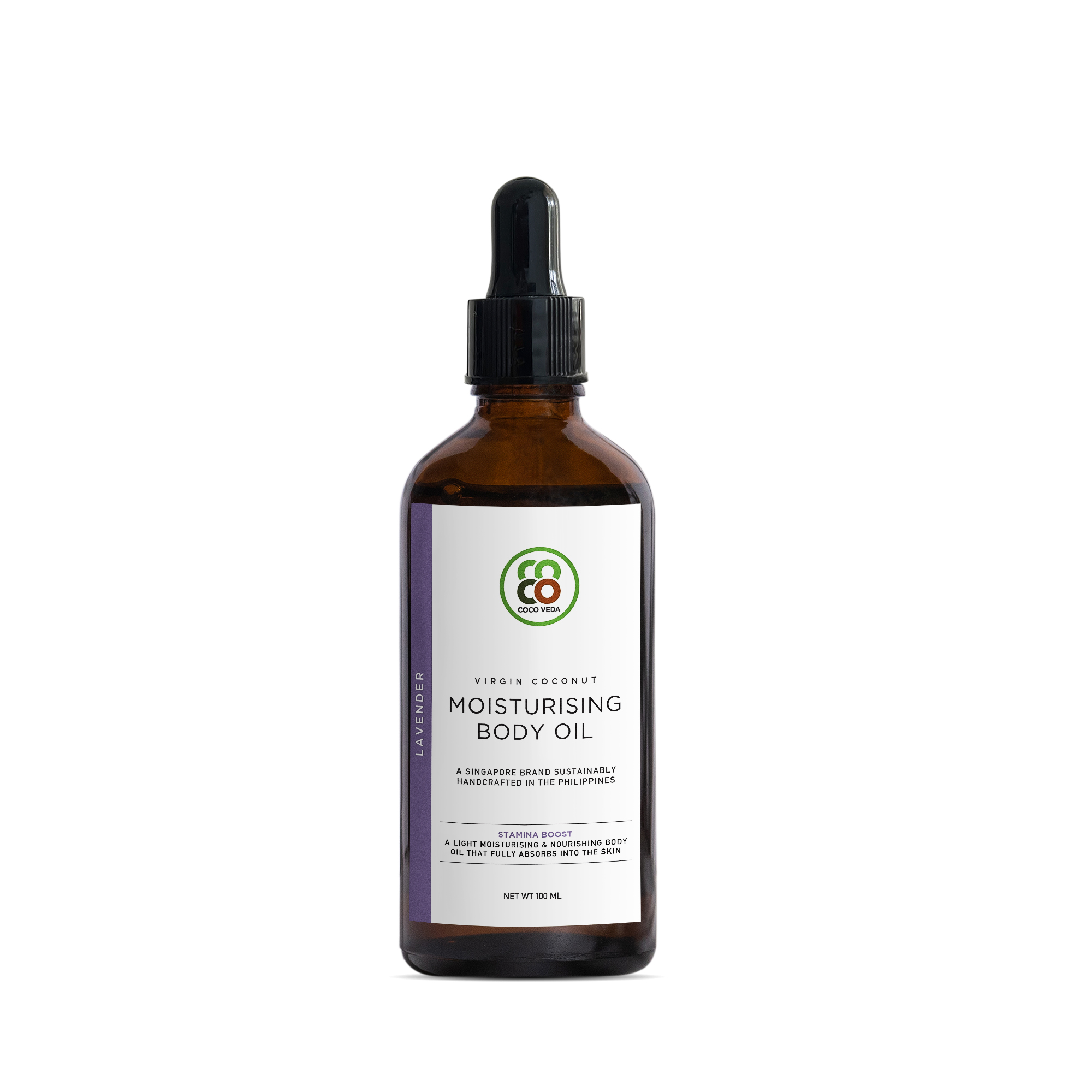 Coco Veda Moisturising Body Oil - Stamina Boost Lavender